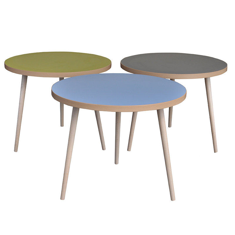 Cube Four Leg Coffee Table, Blue