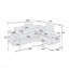 Canapé modulaire en similicuir blanc