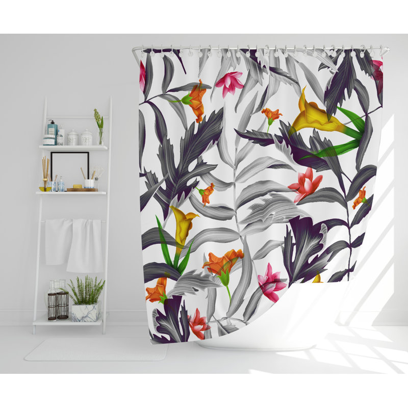Welden 2 Piece Polyester Shower Curtain Set, 168cm H x 168cm W
