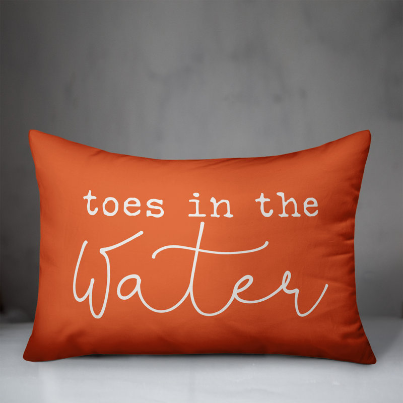 Housse de coussin d'extérieur Toes in the Water, Orange