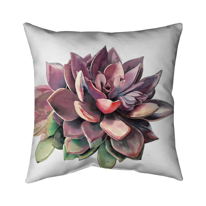 Succulent - 18"x18" Outdoors Throw pillow - Spun poly - Print on demand