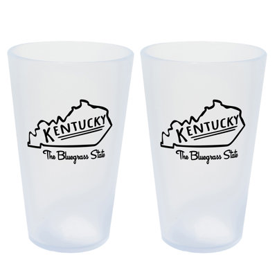 Silipint: Verres State Pint 16 oz: paquet de 2 - Kentucky - tasses en silicone glaçons, incassables