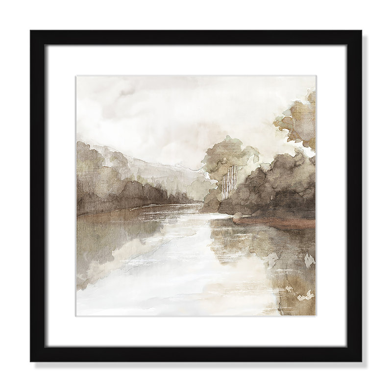 «Fall Nature Print» par Eva Watts, Imprimé mat, L 17 po x H 17 po, Noir satiné