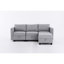 Petite méridienne modulaire en L modulaire 3 places convertible avec siège gris, 4 sièges, toile de jute Dawn Grey, profondeur de 87 po, largeur de 57 po, hauteur de 29 po, poids de 175 lb, configurations de module polyvalentes, rangement doux