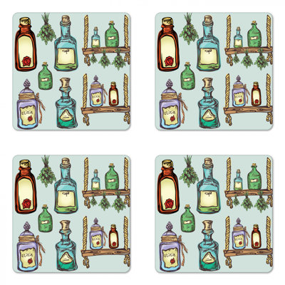 Square 4 Piece Coaster Set