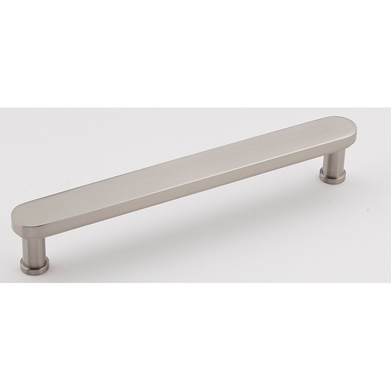 Poignée barre 6 po Moderne, Nickel satiné, 8"