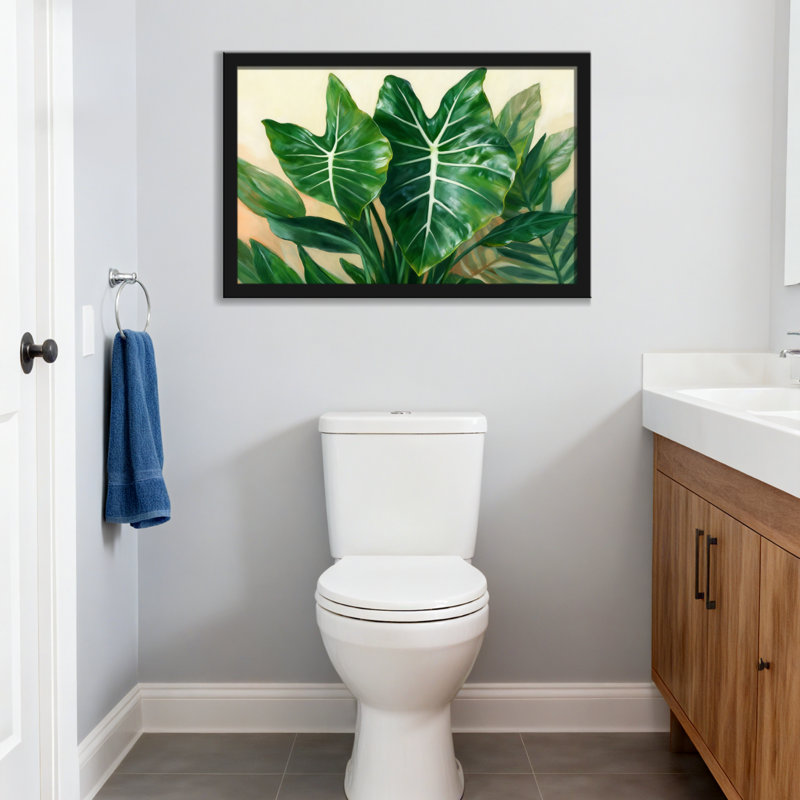 Plantes et fleurs, feuilles tropicales, plante verte, art, Toile tendue, Ne s’applique pas, H 20 po x l 30 po