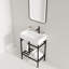 Ensemble de meuble-lavabo sur pied 24 po avec lavabo en céramique, ensemble de lavabo console sur pied, lavabo rectangulaire en céramique sans robinet-232422870-232422867