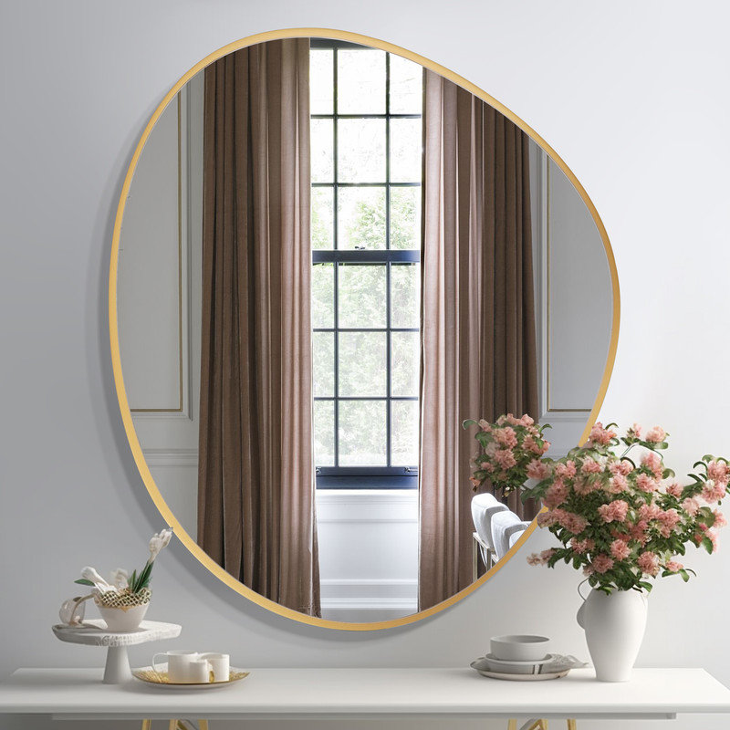 Nelly Asymmetrical Wall Mirror, 28" x 26"