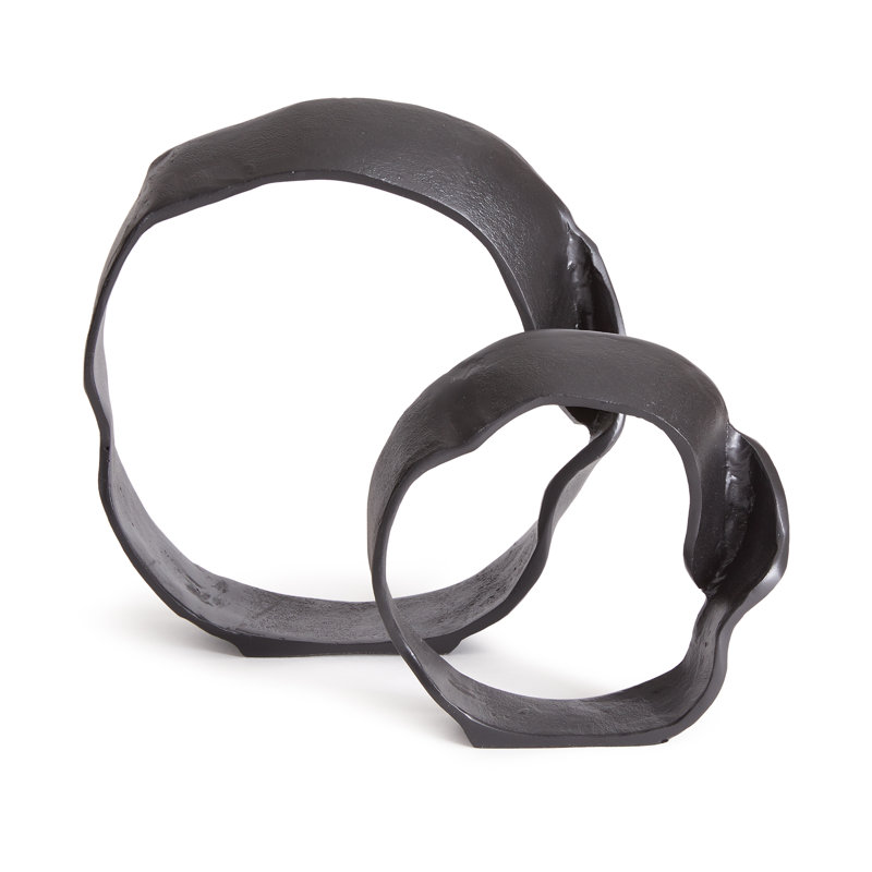 2 Piece Rowan Sculpture Set, Black