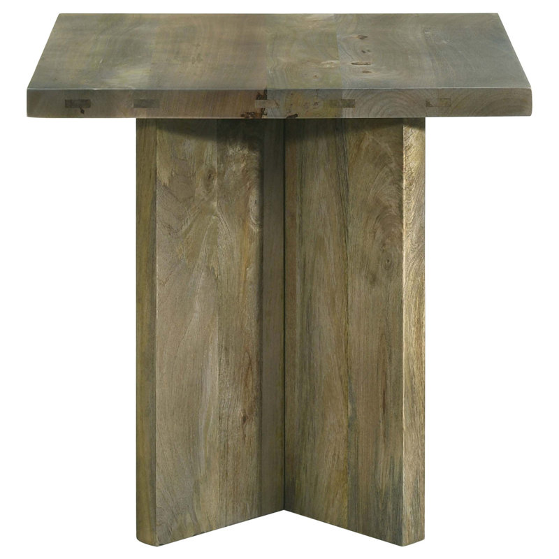 Donovan Mango Brown Square Solid Wood End Table