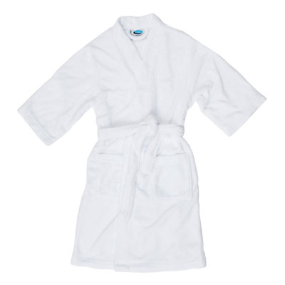 Microfiber / Polyester Fleece Mid-Calf Bathrobe