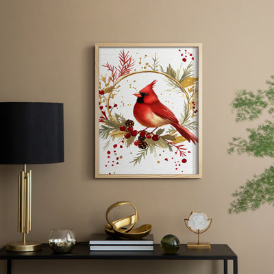 «Christmas Holiday», reproduction d'art encadrée CMLxx - bois massif