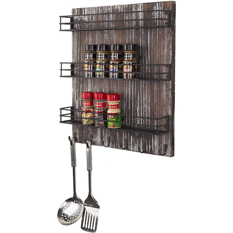 Wall Wood Spice Rack