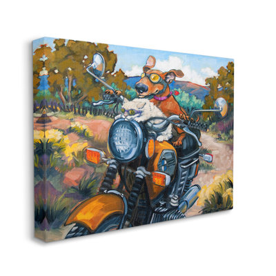 Chat et chien à moto par CR Townsend