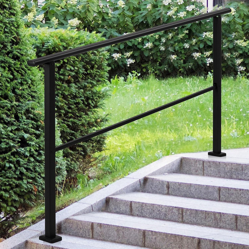 Rails en métal pour les marches extérieures, ensemble de rampes d'escalier pour rampes d'extérieur, rails pour l'extérieur