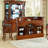 68.9" Brown Half Circle Solid Reception Desk