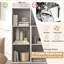 Bookshelf Modern Vertical Bookcase w/ Back Guardrail & Anti-tipping Kits-259270016