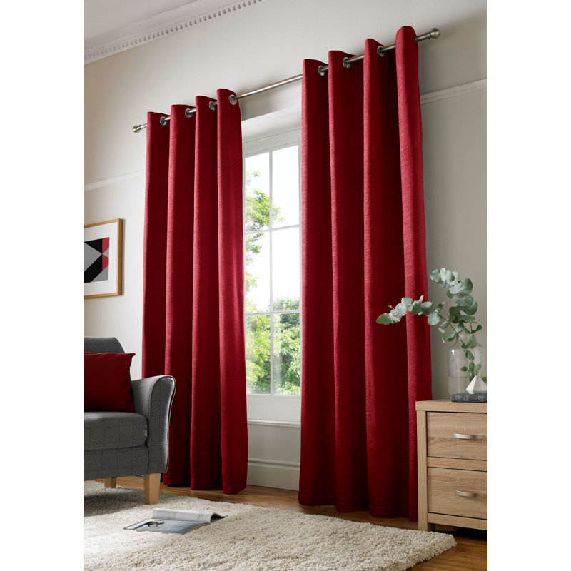 Bergman Sheer Curtain, Red, 167 W x 228 D cm