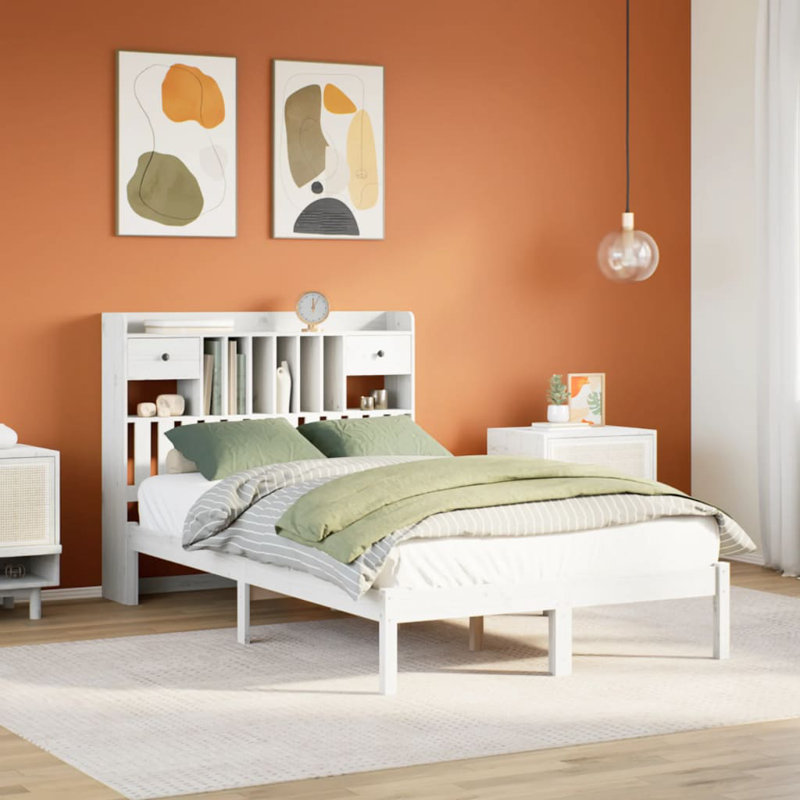 Jamesville Solid Wood Bed, Super King (6'), White