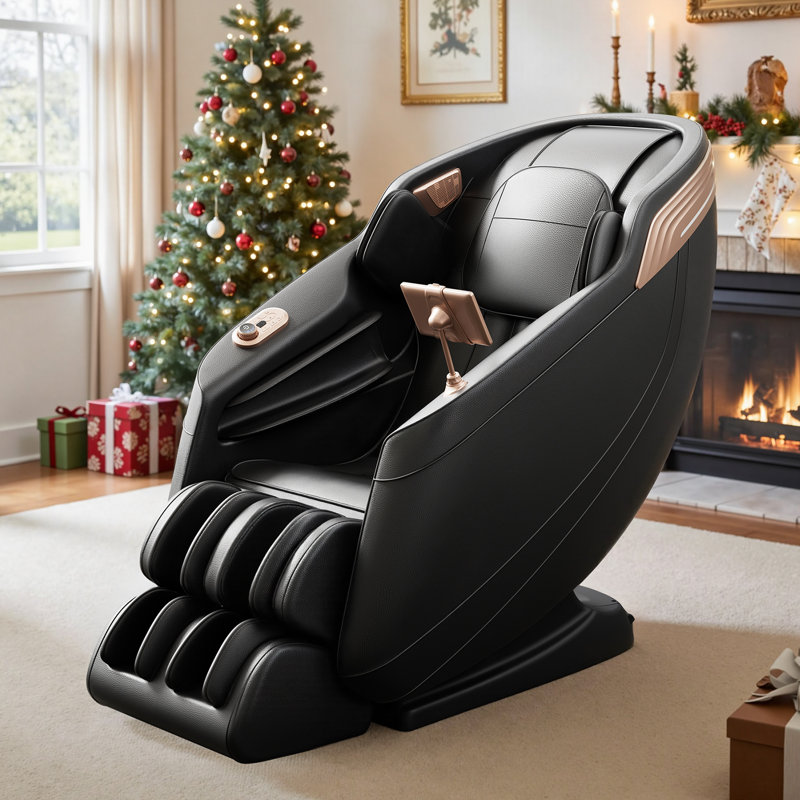 Nikolitsa 2026 Full Body 4D Massage Chair With SL-Track Roller And 28 Air Bags, 3 Zero Gravity Modes, Heat Therapy, Retractable Footrest With Foot Roller, Yoga Stretch, Shiatsu/Knead/Thai Massage, Bluetooth and AI Voice Control