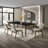 Rectangular Dining Table , Glass  Top & Vintage Oak