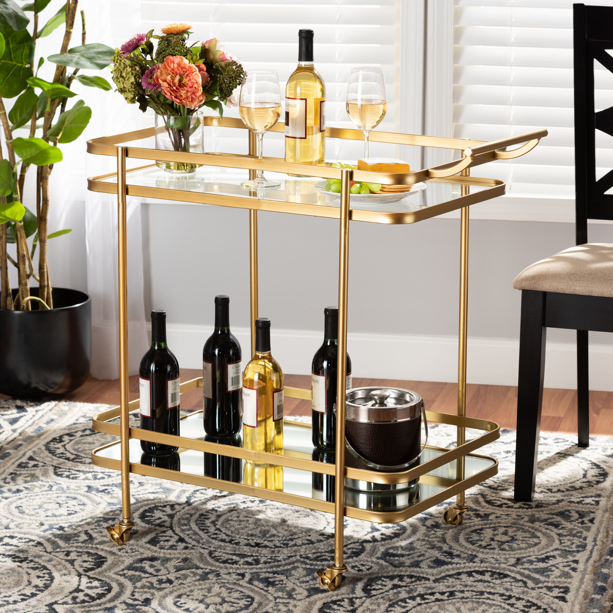 Everly Quinn Metal Bar Cart | Wayfair