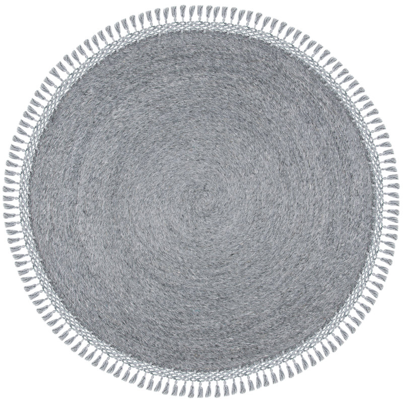 Cruz Hand Tufted Performance Solid Color Rug, Round 6'