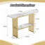 Console de comptoir moderne en bois imitation marbre avec tablette de rangement ouverte