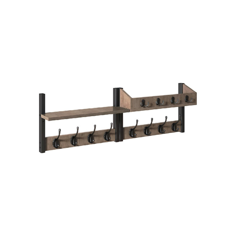 Wood Wall Organizer, Brown/Black