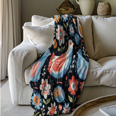 Art fantaisiste de Pâques - couverture en sherpa de qualité supérieure 1 pièce - impression d'art luxueux