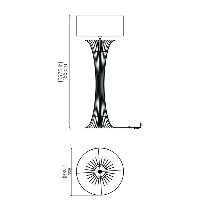 Stecche Di Legno Floor Lamp, Maple