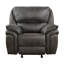 Ensemble de 3 fauteuils inclinables modernes, revêtement en microfibre grise, structure en bois massif et contreplaqué, mécanisme d'inclinaison à tirette, console de rangement centrale, fauteuil à bascule, supporte jusqu'à 136 kg par siège, rembourrage en mousse, bascule douce.