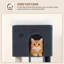 Cat Tree, 82 cm Cat Tower for Indoor Cats, Multi-Level Tree with Two Comfy Condos, a Soft Platform, Basket, Sisal Scratching Post, Scratching Board, Pompoms -1061738361