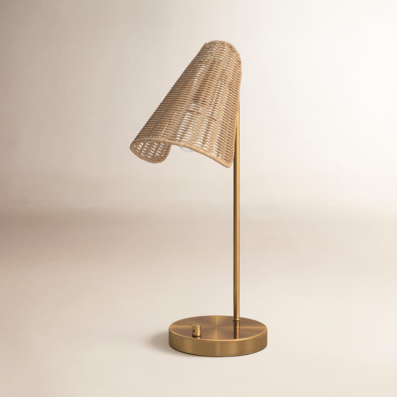 Pilsen Metal Desk Lamp, Antique Brass