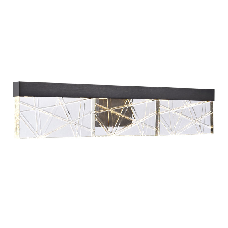 Lucus Dimmable LED Vanity Light, Satin Brushed Black