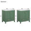 Ensemble de meuble-lavabo avec lavabos doubles, lavabos doubles, tablette de rangement et tiroirs divisés - Solution de salle de bain moderne pour salles de bain spacieuses-1339136693