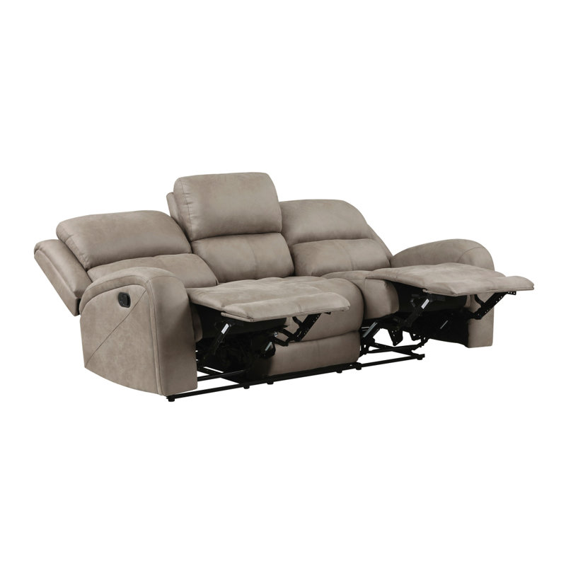 Canapé inclinable double luxueux de style luxueux brun 1 pièce