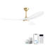 60 Inch Smart Ceiling Fan With Light Dimmable LED With Memory, Quiet Reversible DC Motor,Timing (1H/4H/8H)-1813831449-1813831451