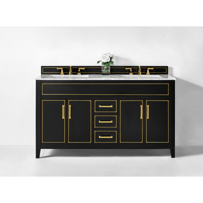 Ensemble de meuble-lavabo double 60 po Aspen