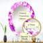 Fuchia lilas et branches - Miroir mural à motif ovale-616362767