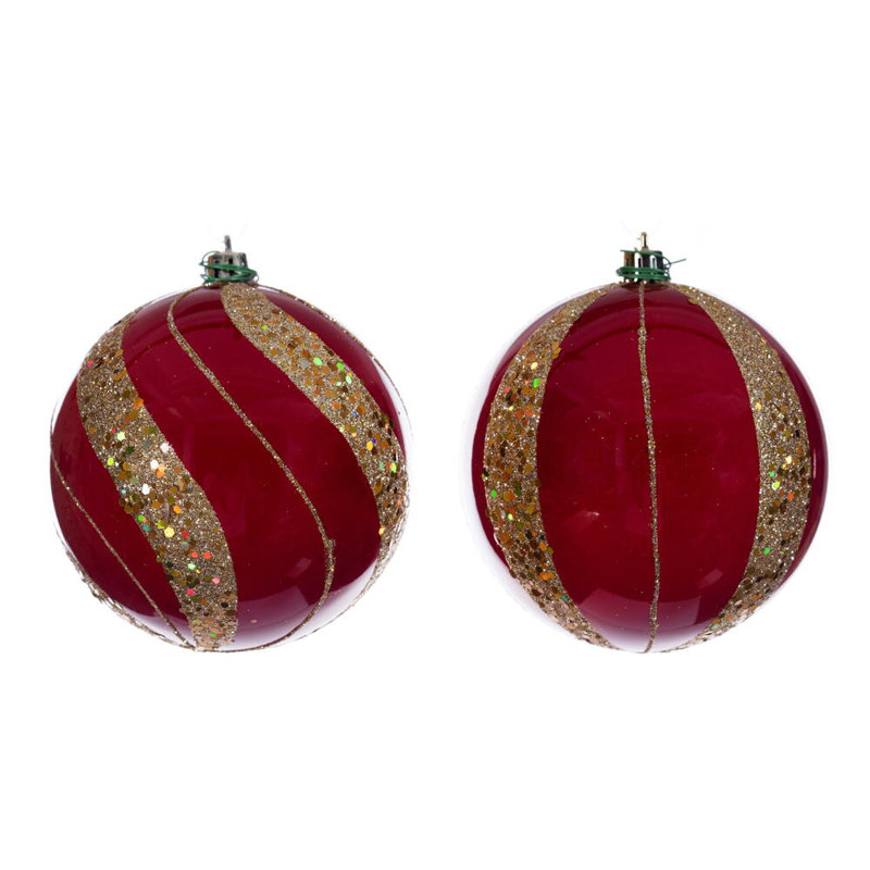 Vickerman Pearl Sequin Ball Ornament Assortment, 4" H x 4" W x 4" D, Baby Blue Pearl