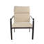 Coussin de chaise de salle à manger à haut dossier d'extérieur / d'intérieur Wendin, 21 po x 43 po x 3 po, lin-1035822463