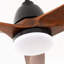 Hot sales Ventilateur de plafond noir moderne de 52 pouces avec moteur à courant continu réversible à télécommande 3 lumières à DEL à 3 couleurs à intensité variable-550786916