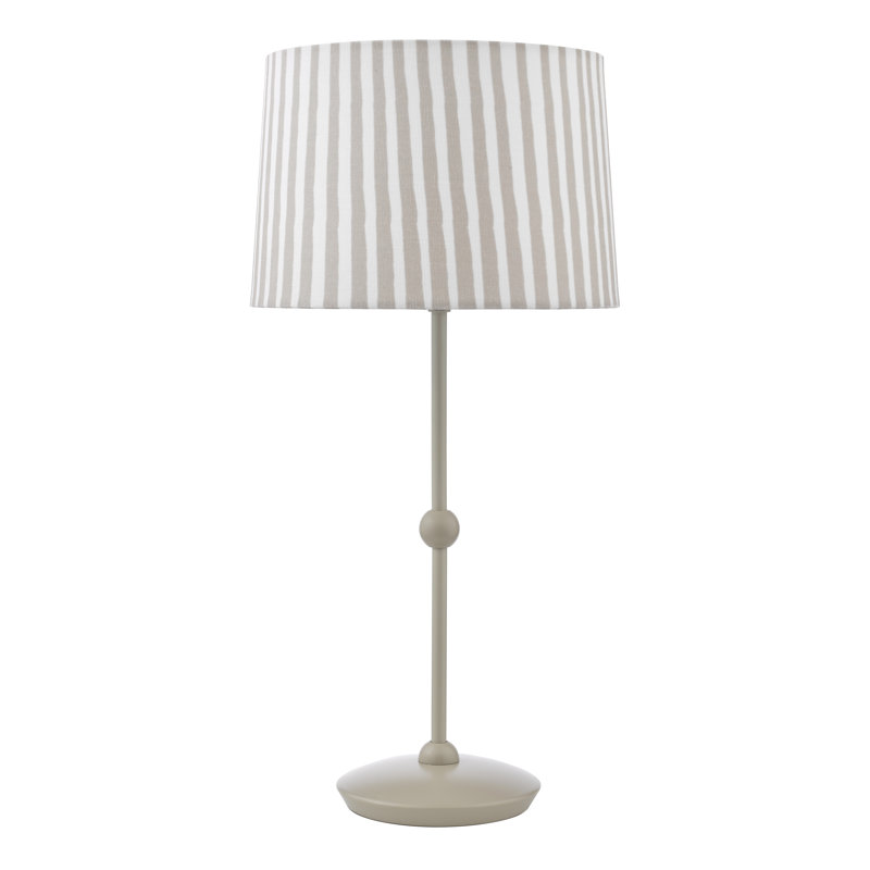 Metal Table Lamp Lamp, White, Taupe
