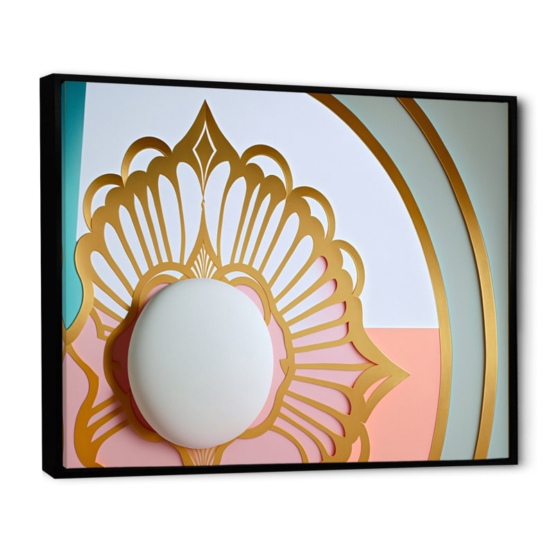 Lune blanche se levant - reproduction sur toile, H 12 po x l 20 po x P 1 po, Toile avec cadre flottant noir