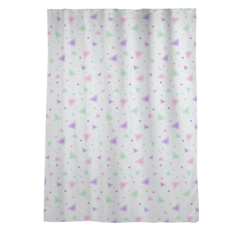 Panneau de rideau simple transparent avec passe-tringle 90s retro window Avicia, Mauve / rose