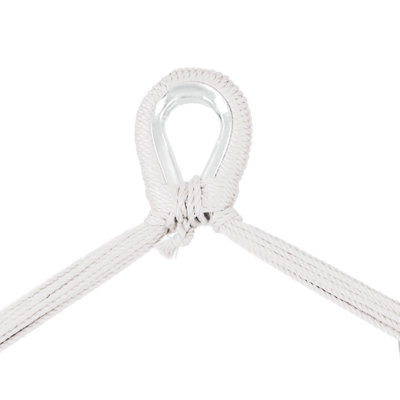 Plummer Soft-Spun Polyester Rope Hanging Hammock Chair - White