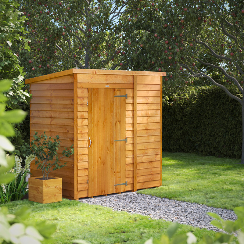 Powersheds 6 x 4ft Timber Overlap Windowless Pent Garden Shed