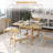 Foldable Dining Table, Drop Leaf Table with Solid Wood Frame